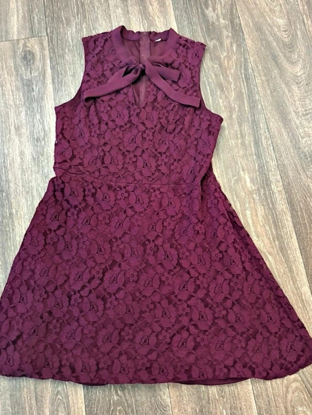 Floral Lace Mini Dress in Purple